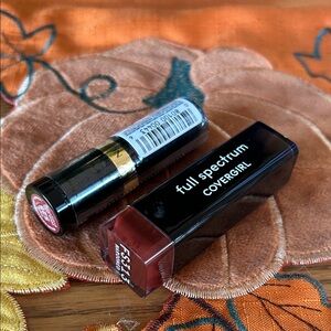 2 pieces COVERGIRL Full Spectrum Lipstick in Marooned and Revlon Cream Lipstick